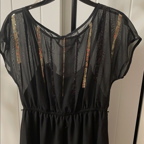 Black Dress with Gold Sequins - Picture 2 of 2